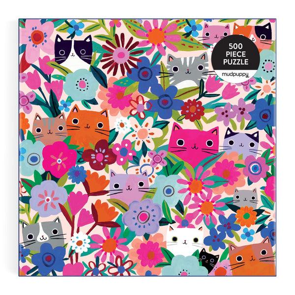 Galison Blooming Cats 500 Piece Puzzle