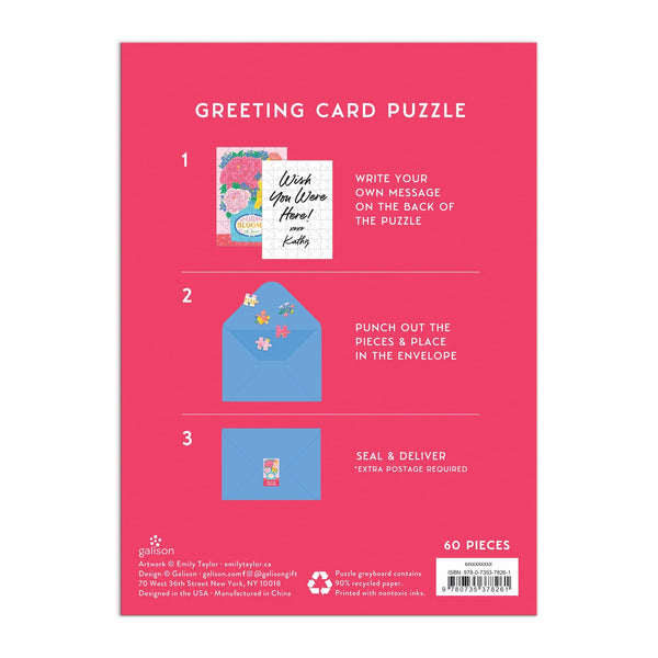 Galison Blooms Of Love Greeting Card Puzzle