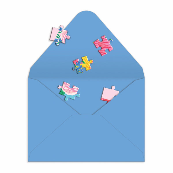 Galison Blooms Of Love Greeting Card Puzzle