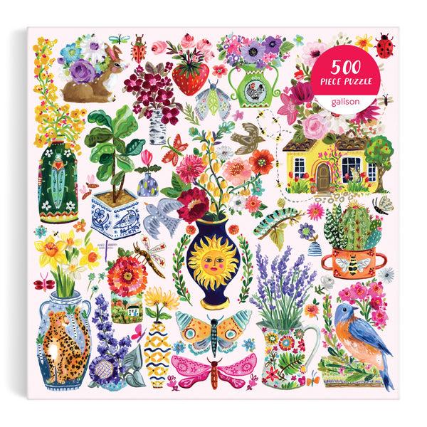 Galison Buzzy Bouquets 500 Piece Puzzle