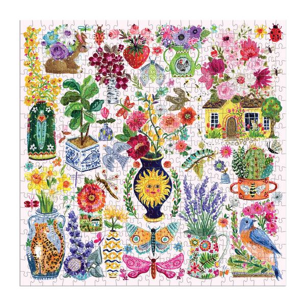 Galison Buzzy Bouquets 500 Piece Puzzle