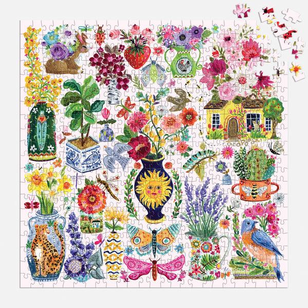 Galison Buzzy Bouquets 500 Piece Puzzle