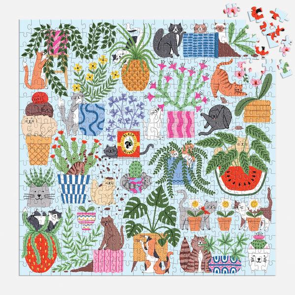 Galison Cats In The Houseplants 500 Piece Puzzle