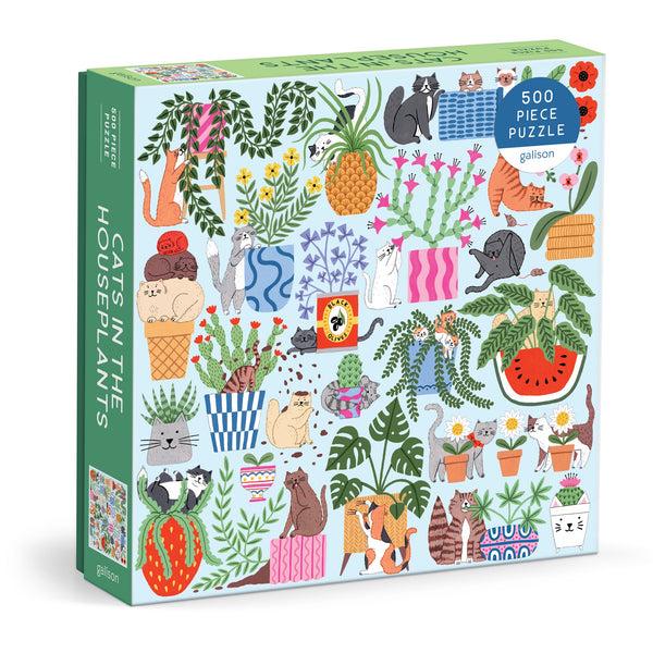 galison Cats in the Houseplants 500 Piece Puzzle