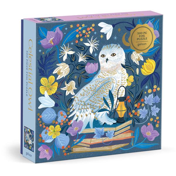 galison Celestial Owl 500 Piece Foil Puzzle