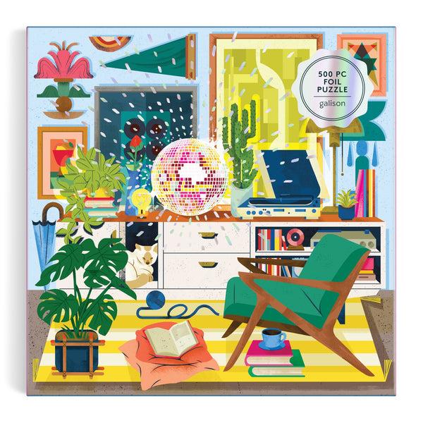 Galison Disco Life 500 Piece Foil Puzzle
