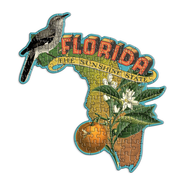 Galison Florida Mini Shaped Jigsaw Puzzle