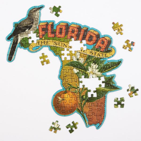 Galison Florida Mini Shaped Jigsaw Puzzle