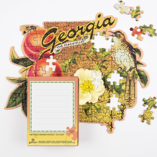 Galison Georgia Mini Shaped Puzzle