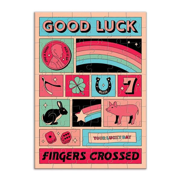 Galison Good Luck Greeting Card Puzzle