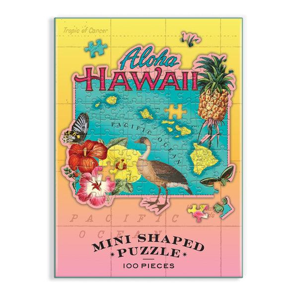 Galison Hawaii Mini Shaped Jigsaw Puzzle