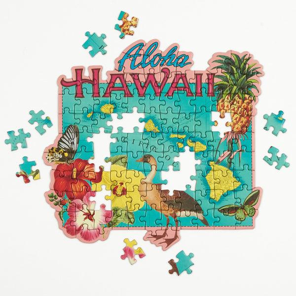 Galison Hawaii Mini Shaped Jigsaw Puzzle
