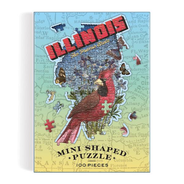 Galison Illinois Mini Shaped Puzzle