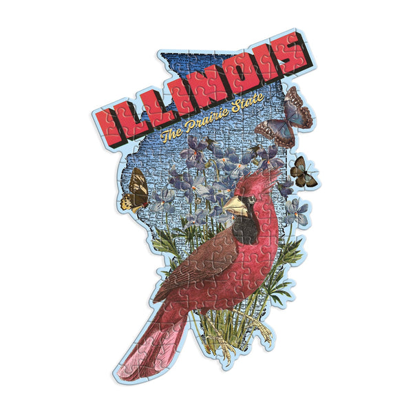 Galison Illinois Mini Shaped Puzzle