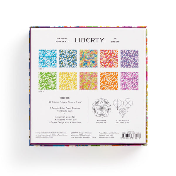 Galison Liberty Classic Floral Origami Flower Kit