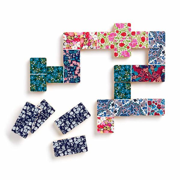 Galison Liberty Floral Wood Domino Set
