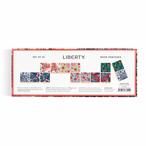 Galison Liberty Floral Wood Domino Set