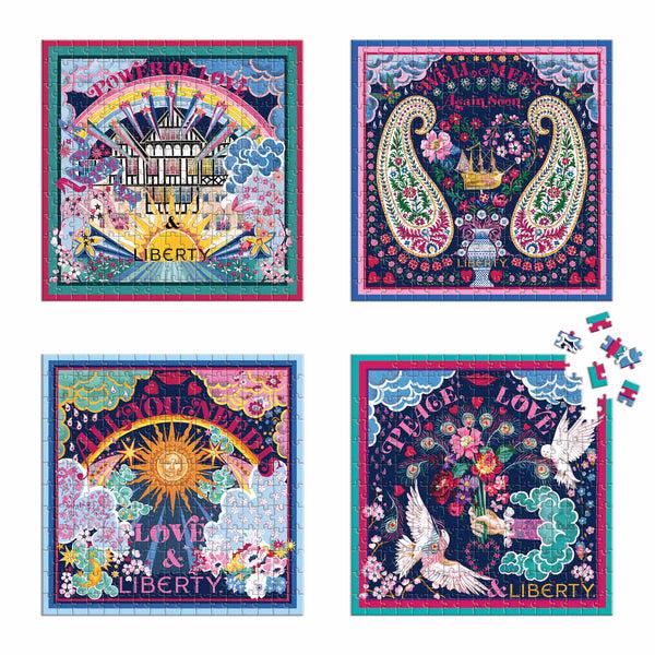 Galison Liberty Power Of Love Set Of 4 Puzzles