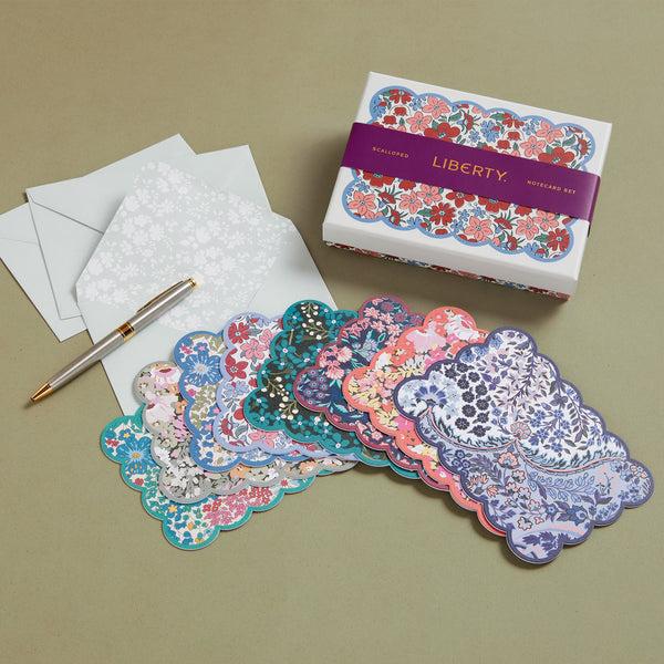galison Liberty Scalloped Shaped Notecard Set