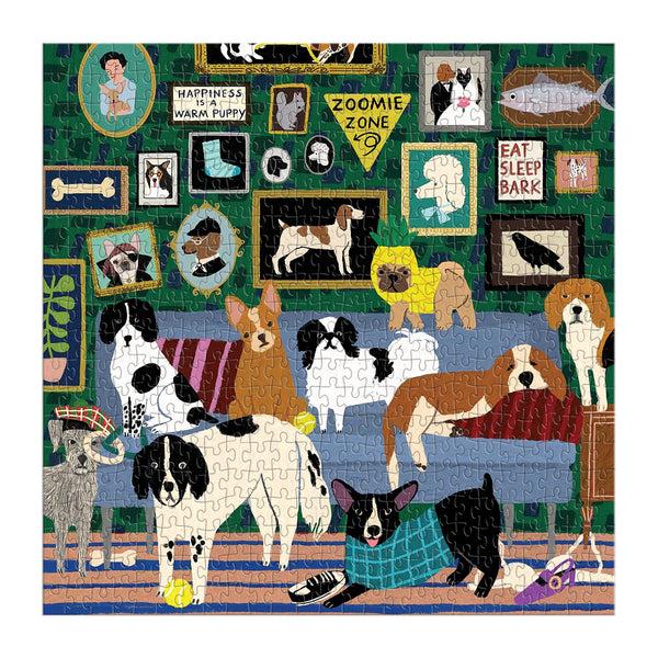 Galison Lounge Dogs 500 Piece Puzzle