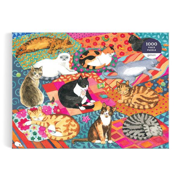 Galison Lounging Cats 1000 Piece Puzzle