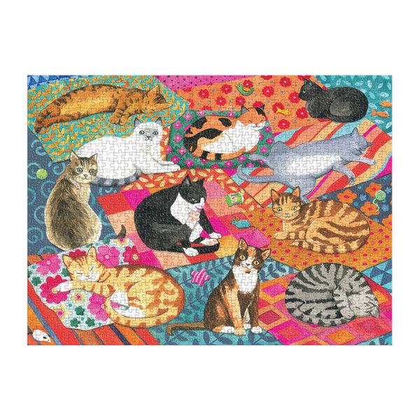 Galison Lounging Cats 1000 Piece Puzzle