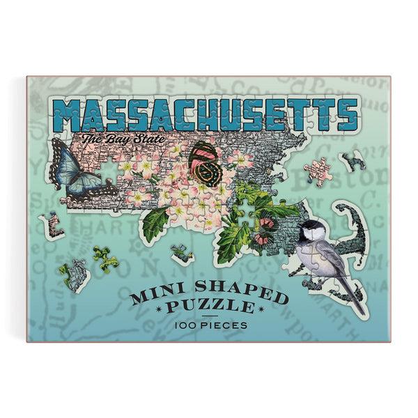 galison Massachusetts Mini Shaped Puzzle