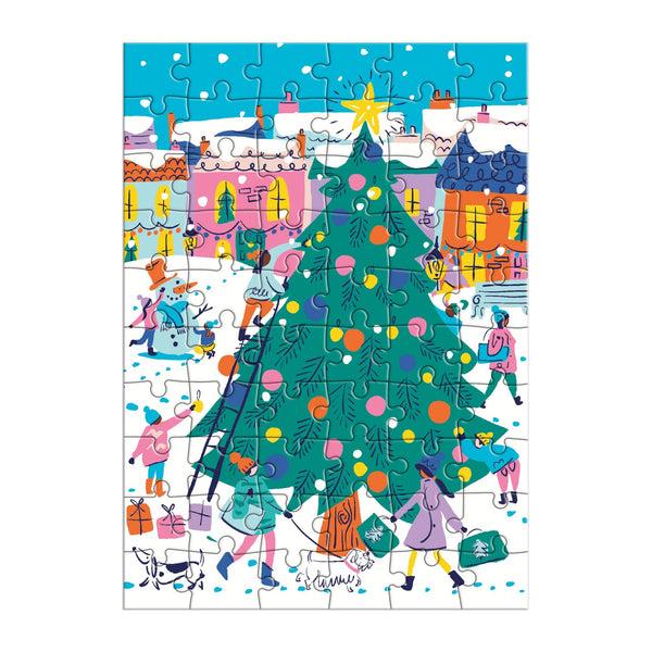 Galison Merry & Bright Greeting Card Puzzle