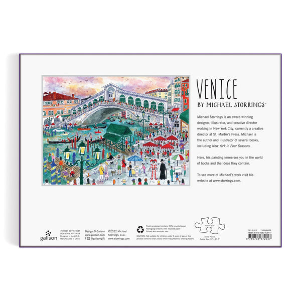 Galison Michael Storrings Venice 1500 Piece Puzzle
