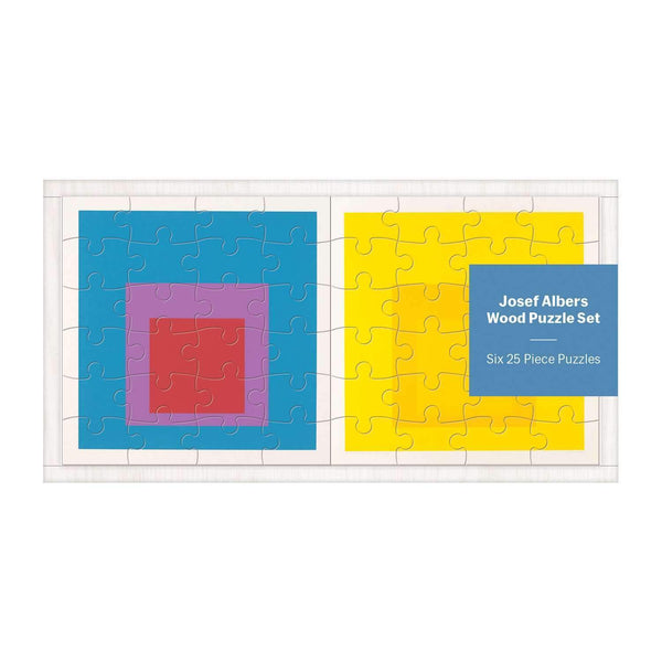 Galison MoMA Josef Albers Wood Jigsaw Puzzle Set