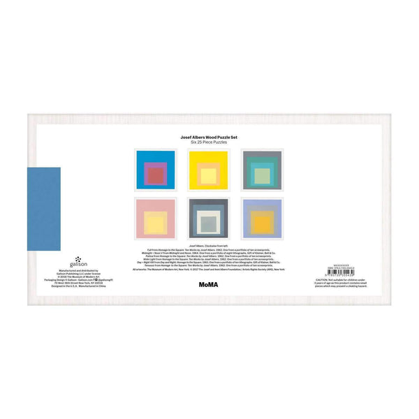 Galison MoMA Josef Albers Wood Jigsaw Puzzle Set