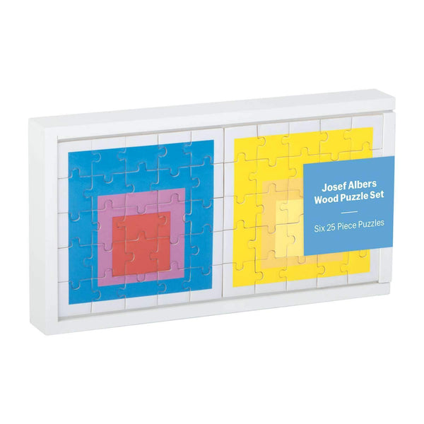 galison MoMA Josef Albers Wood Jigsaw Puzzle Set