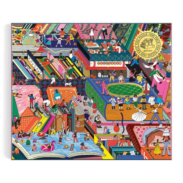 Galison Novel Neighborhood 1000 Piece Foil Puzzle