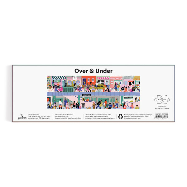 Galison Over & Under 1000 Piece Panoramic Puzzle