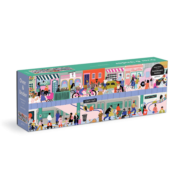 galison Over & Under 1000 Piece Panoramic Puzzle