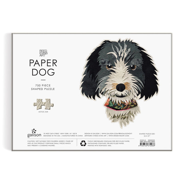 Galison Paper Dogs 750 Piece Shaped Puzzle