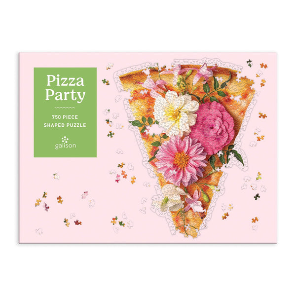 Galison Pizza Party 750 Piece Shaped Jigsaw Puzzle