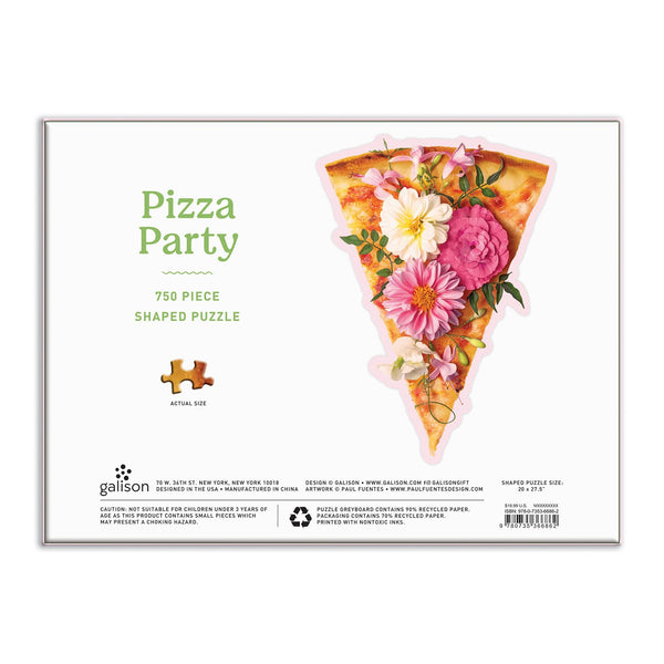 Galison Pizza Party 750 Piece Shaped Jigsaw Puzzle