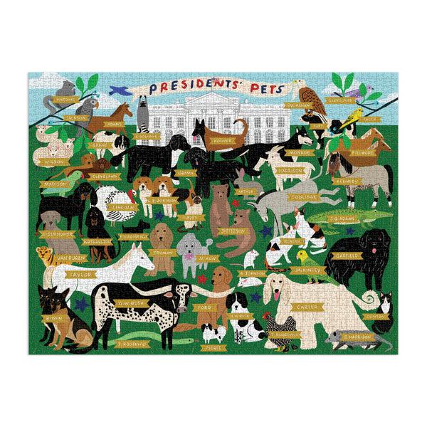 Galison Presidents' Pets 2000 Piece Puzzle