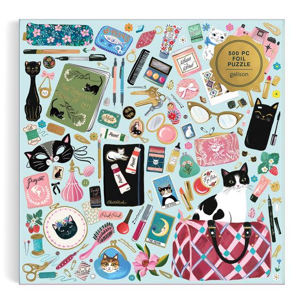 Galison Purrfect Accessories 500 Piece Foil Puzzle