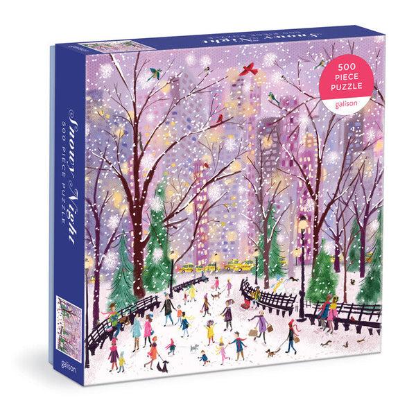 galison Snowy Night 500 Piece Puzzle