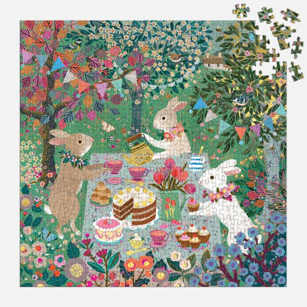 Galison Spring Tea Party 500 Piece Foil Puzzle