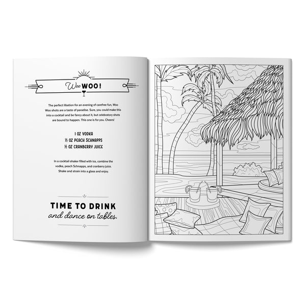 Galison The Creative Drinker Coloring Book