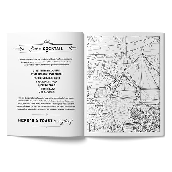 Galison The Creative Drinker Coloring Book