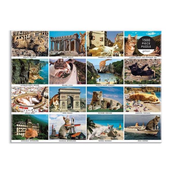 Galison Vacation Cats 1500 Piece Puzzle