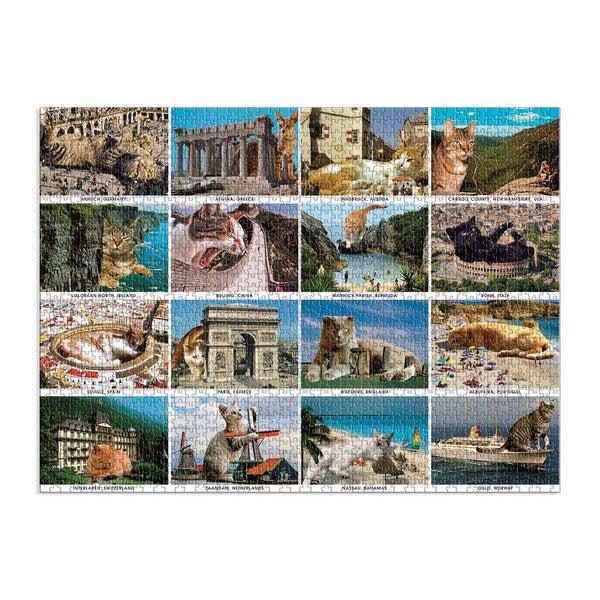 Galison Vacation Cats 1500 Piece Puzzle