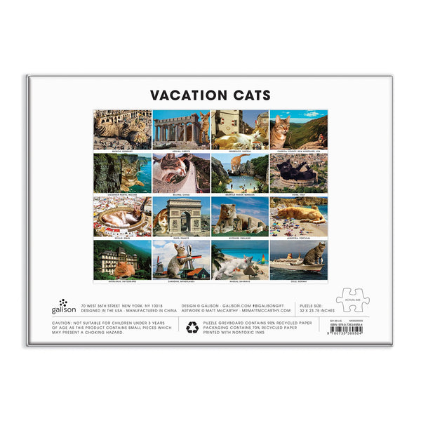 Galison Vacation Cats 1500 Piece Puzzle
