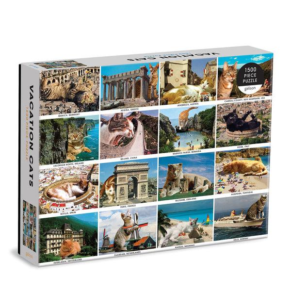 galison Vacation Cats 1500 Piece Puzzle