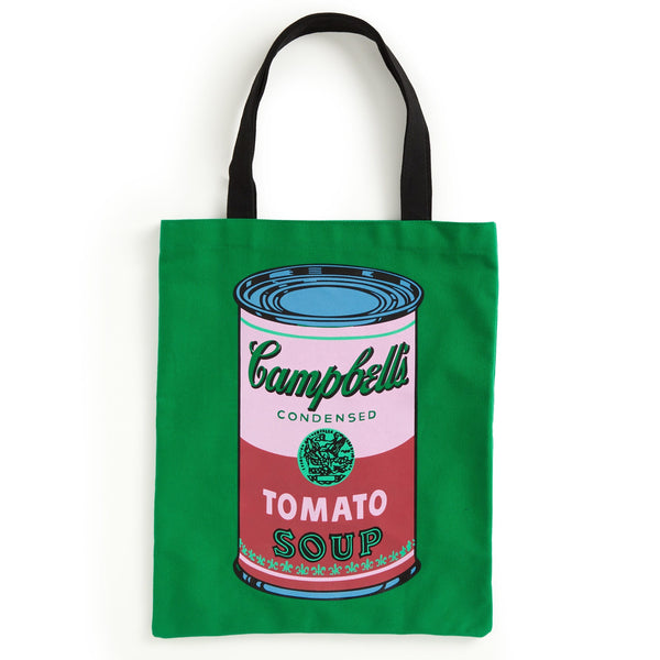 galison Warhol Soup Can Canvas Tote Bag - Green