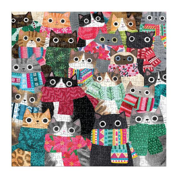 Galison Wintry Cats 500 Piece Puzzle